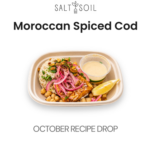 Seed Oil Free Moroccan Spiced Cod with Saffron Cauliflower Rice