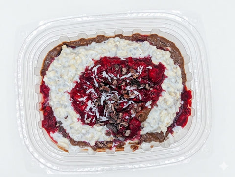 Breakfast: Raspberry Mocha Protein Oats  (Vegan)