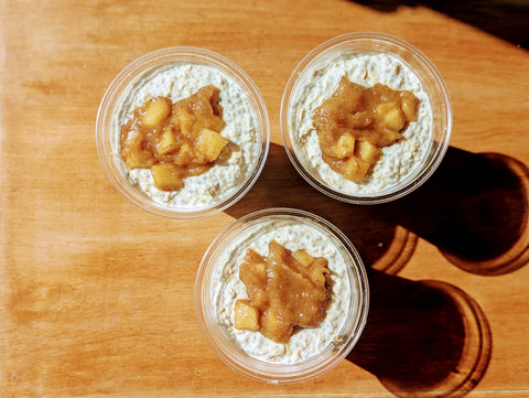 Breakfast: Caramel Apple Protein Oats (Vegan)