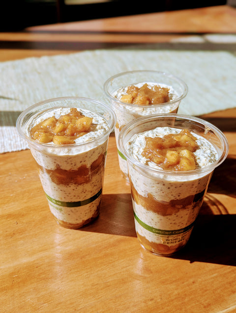 Breakfast: Caramel Apple Protein  Oats (Vegan)