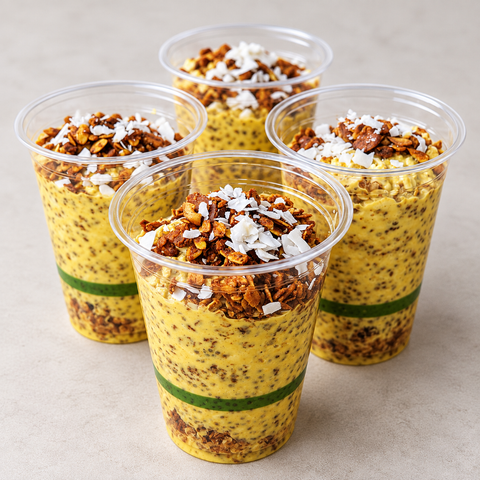 Breakfast: Golden Mylk Protein Oats (Vegan)