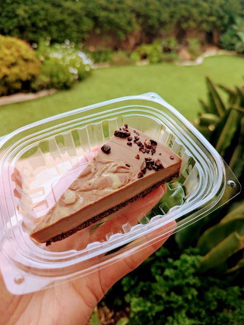 Dessert: Dark Chocolate Tahini Cheezecake (Vegan)