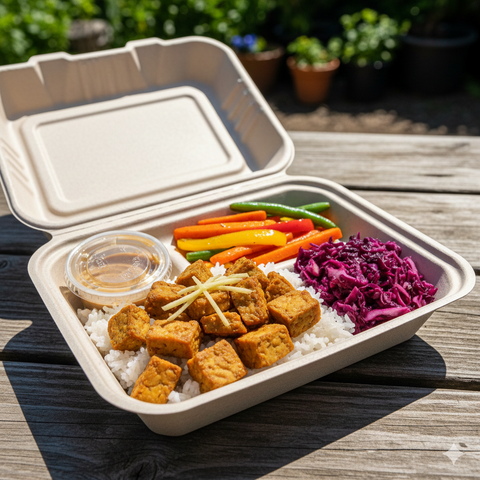 #3 Rainbow Thai Tempeh Bowl - Tempeh (Vegan)