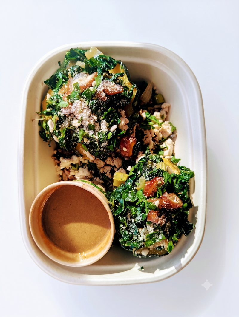 #4 Stuffed Acorn Squash with Mushrooms, Sage, and Greens - Turkey