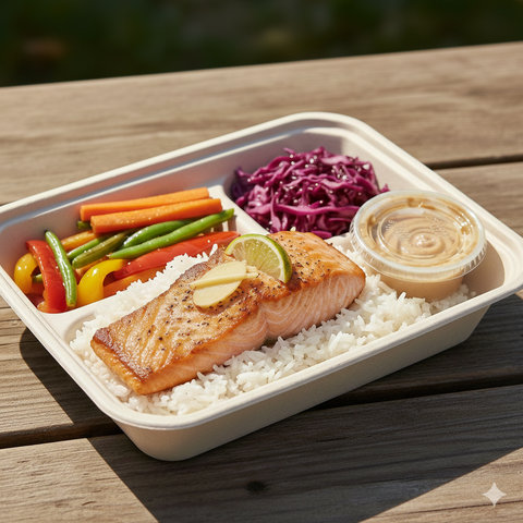 #3 Rainbow Thai Salmon Bowl - Salmon