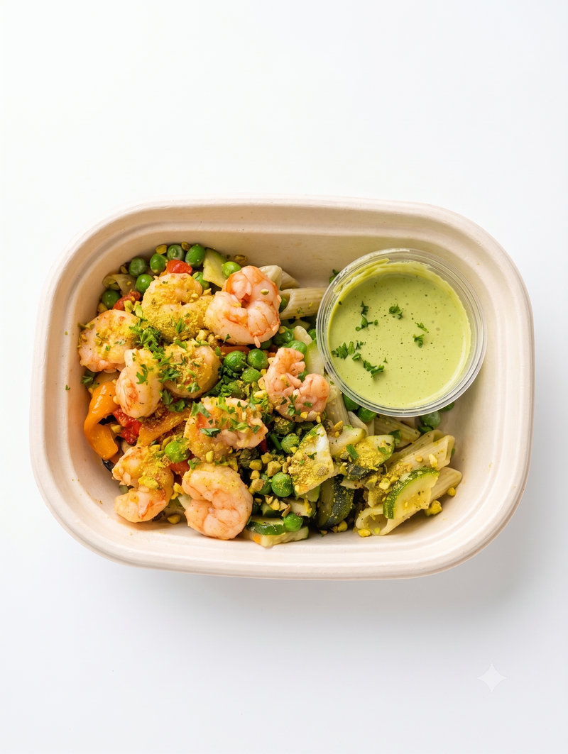 #3 Brain Boosting Pistachio Pesto Penne - Shrimp