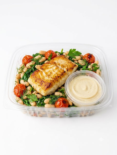#2 Lemon & Herb Cod with White Bean Salad - Cod