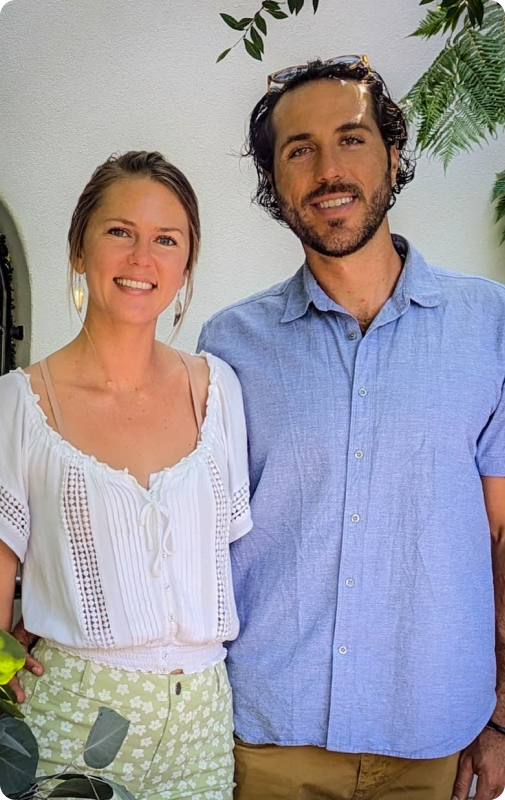 Gio and Brooke — founders of Salt + Soil organic meal delivery San Diego
