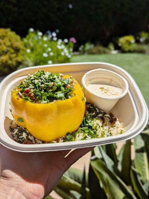 #2 Mediterranean Stuffed Peppers - Chickpea (Vegan)