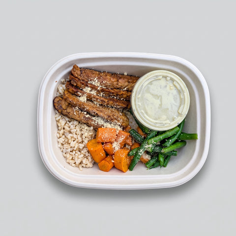 #2 Mustard-Dill Plate with Roasted Vegetables - Tempeh (Vegan)