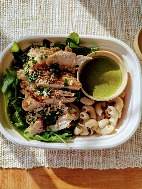#4 Grilled Pesto Plate - Tempeh (Vegan)