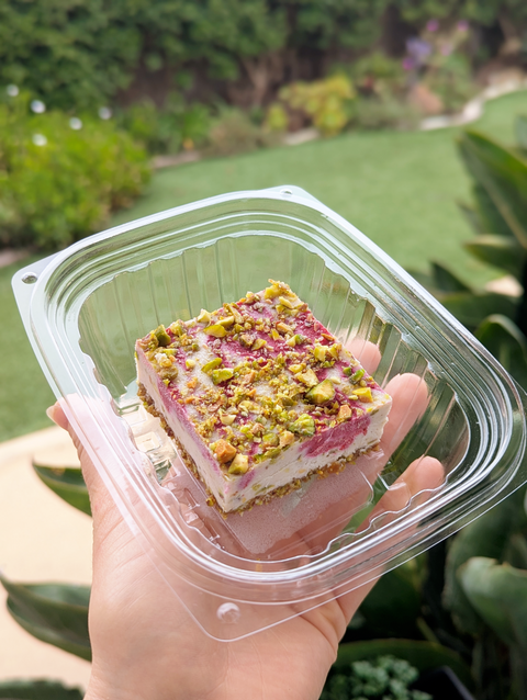 Dessert: Raspberry Pistachio Bars (vegan)