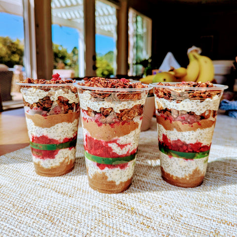 Breakfast: Raspberry Mocha Protein Oats  (Vegan)