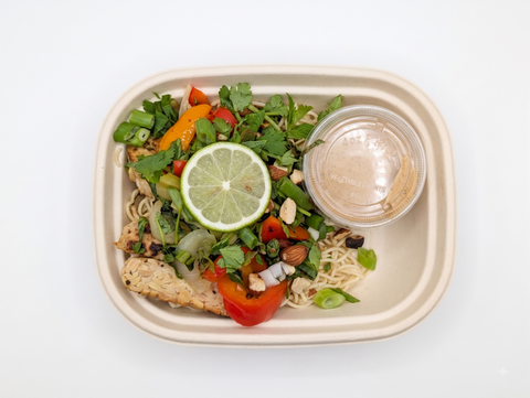 #3 Thai Almond Ginger Noodle Bowl - Tempeh (Vegan)