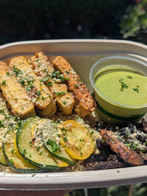 #4 Grilled Pesto Plate - Tempeh (Vegan)